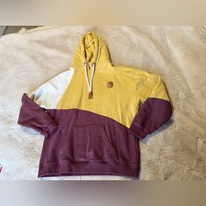 Wanakome Corey color block heavyweight hoodie. Size L